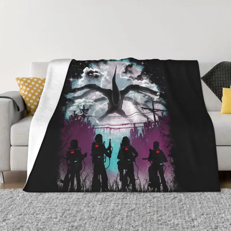 

Stranger Things Blanket Flannel Fleece Warm TV Fans There's Something Strange Throw Blankets for Travel Bed Couch Bedspreads