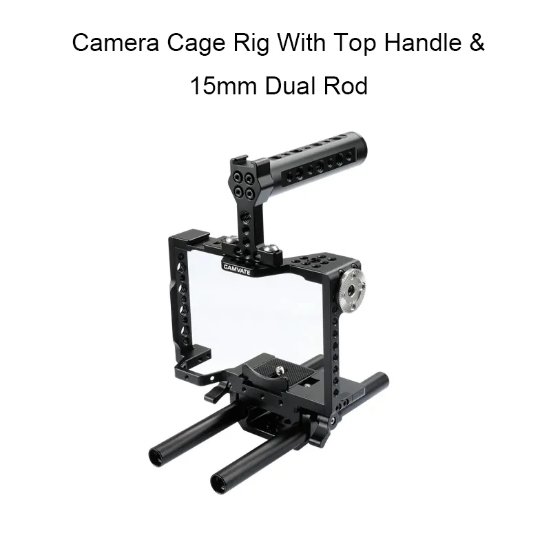 Клетка для камеры CAMVATE с верхней ручкой и двойным стержнем 15 мм Sony a7 II a7R a7S III A7r4 a9
