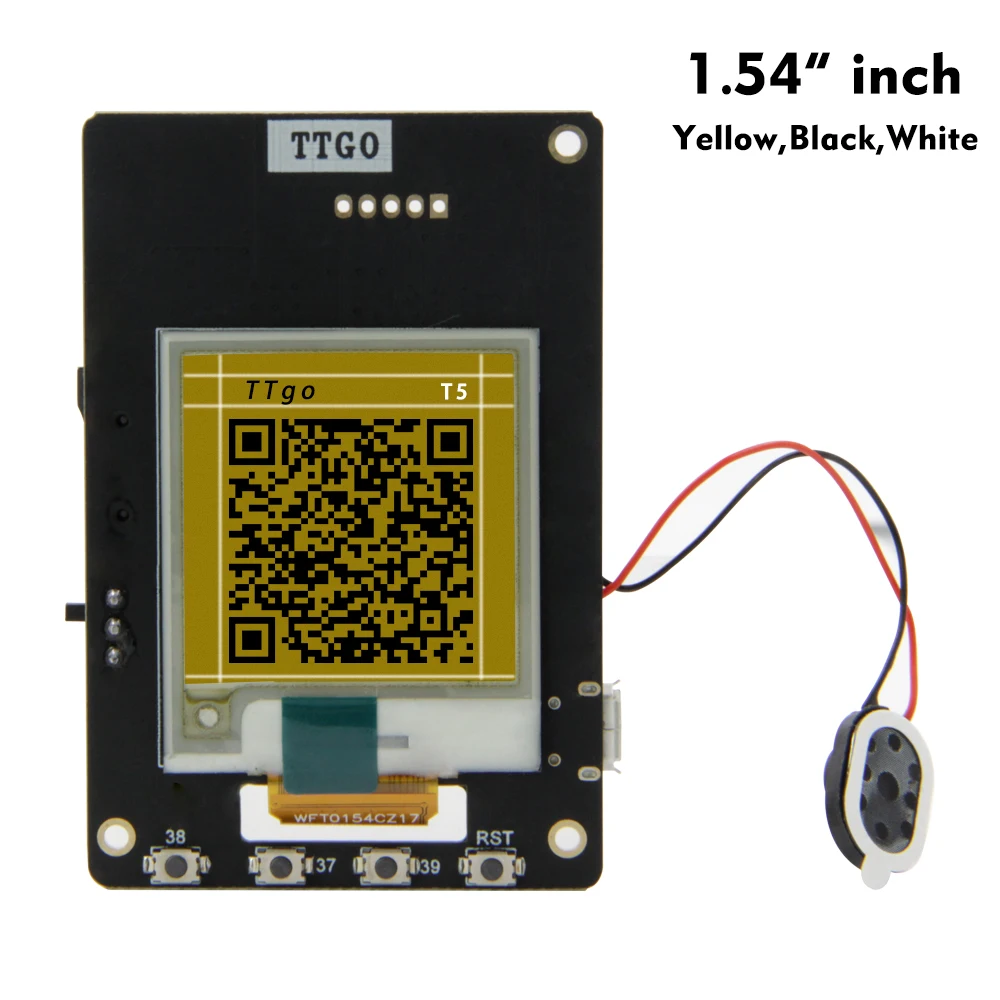 

TTGO T5S V2.4 Wifi Bluetooth Wireless Module Base ESP-32 Esp32 Yellow Display EPaper Sperker Electric Development Board