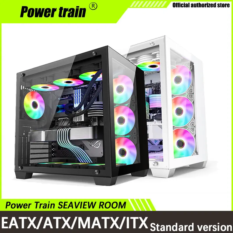 

Power Train Seaview Room чехол Vip Standard Edition с поддержкой satx ATX ITX, основная плата 360, настольное шасси с водяным охлаждением