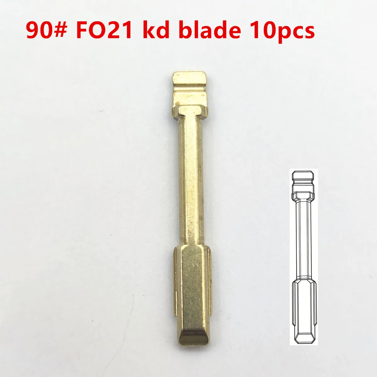 

Набор Из 10 Заготовок Для Автомобильных Ключей FO21 # Лезвие 90 KD С 6 Режущими Кромками Для Ford Focus Transit Mondeo Jaguar...