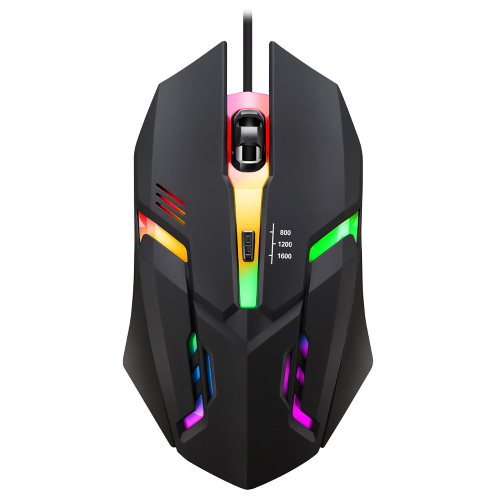 Купи Mute Wired Gaming Mouse 1600 DPI Optical 6 Button USB Mouse With RGB BackLight Mute Mice For Desktop Laptop Computer Gamer Mouse за 659 рублей в магазине AliExpress