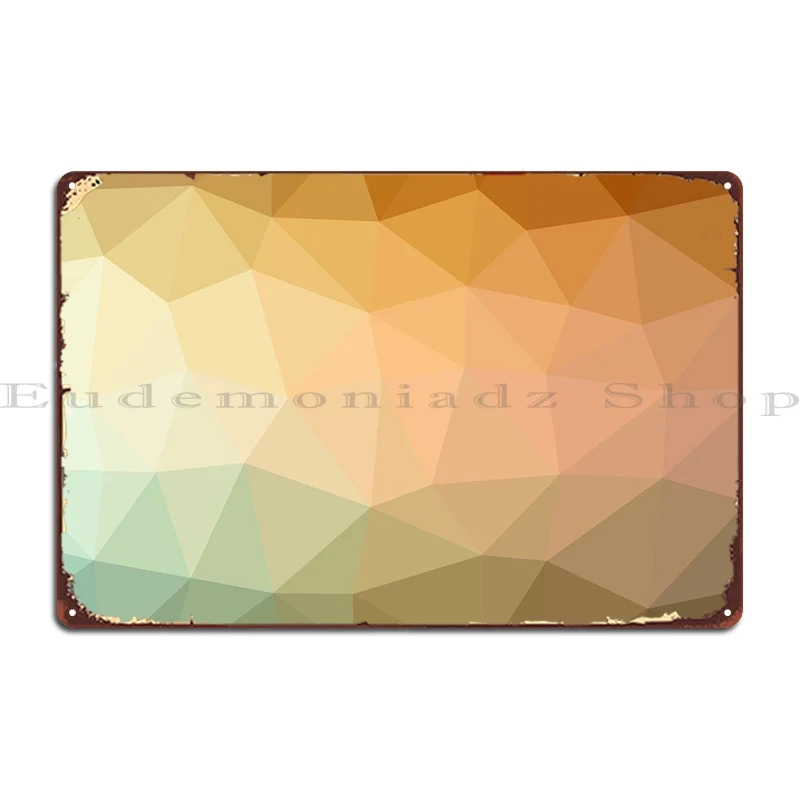 

Trianglify Lowpoly Metal Plaque Poster Club Vintage Designer Club Pub Tin Sign Poster