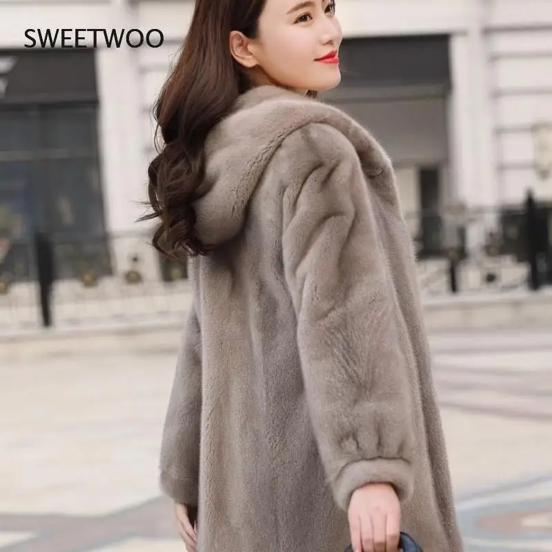 Women Faux Mink Coats Female Mink Fur Coat Faux Long Fur Coat Ladies Winter Clothes Oversize Natura Casaco Feminino Inverno 2022