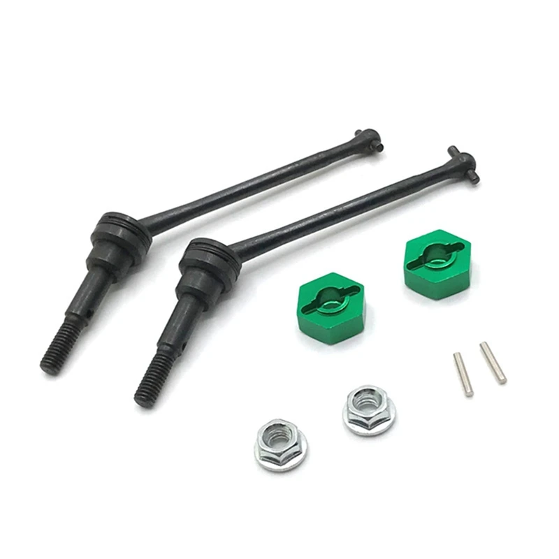 

Металлический передний приводной вал CVD с 12 мм шестигранным адаптером для Wltoys 12428 12423 1/12 Радиоуправляемый автомобиль короткий курс грузовик ...