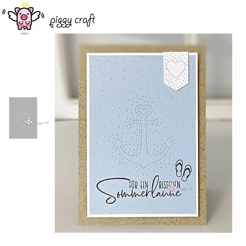 

Piggy Craft metal cutting dies cut die mold Anchor background Scrapbook paper craft knife mould blade punch stencils dies