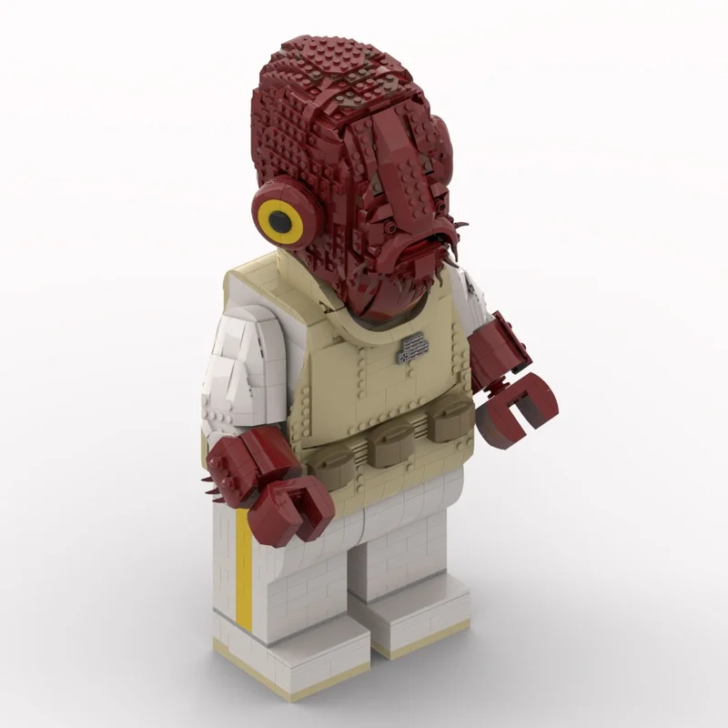 Фото 2515 шт. MOC Адмирал Акбар Мега-фигурка подходит для моей модели, строительные блоки, сборка, креативное образование, рождественские подарки, кирпичная игрушка для детей №3