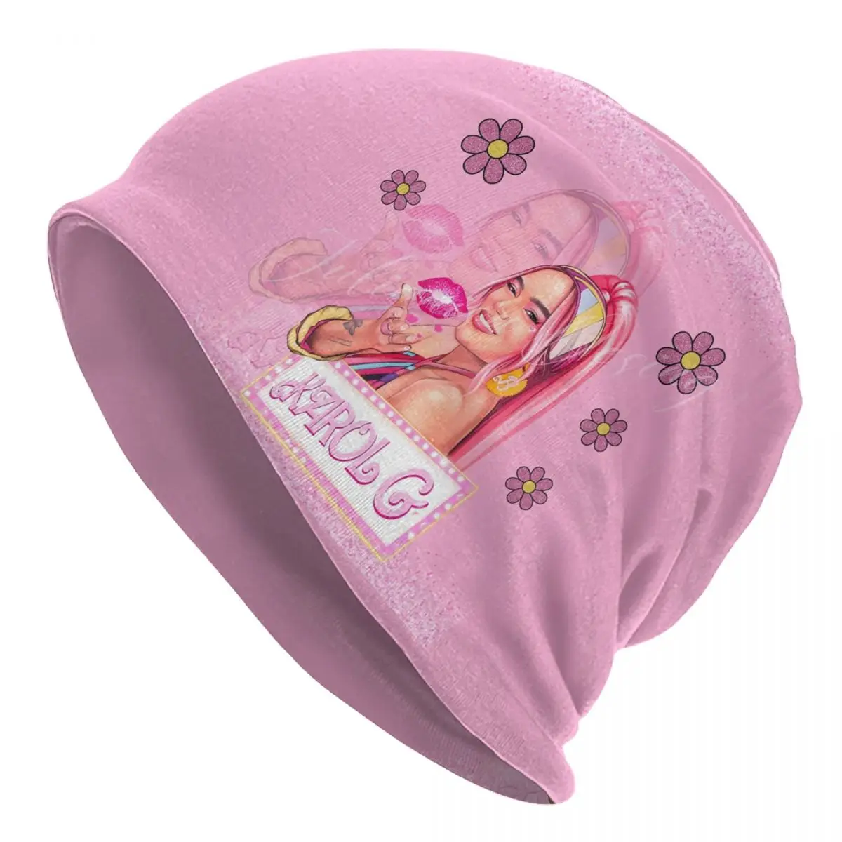 

Karol G Singer Bonnet Hats Hip Hop Outdoor Skullies Beanies Hats Music for Men Women Knitted Hat Spring Multifunction Caps