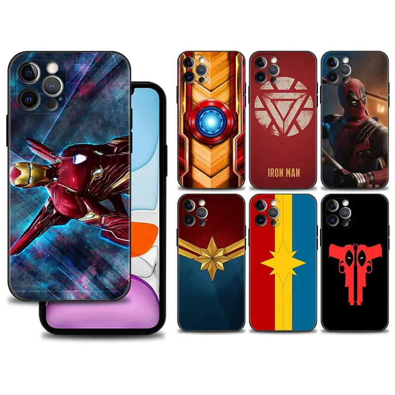 

Marvel Cool Iron Man Phone Case for iPhone 13 11 12 Pro XS Max XR X 8 7 6 6S 13mini 12mini 5 14 SE Cover Silicone Funda