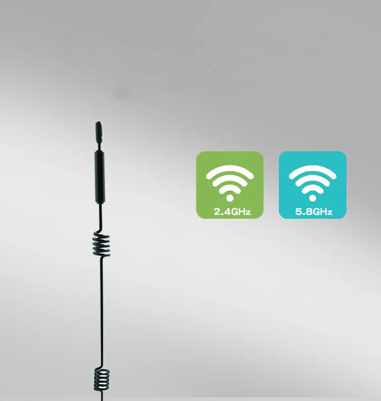 Dual band 2.4g 5.8g spring whip magnetic antennna mount 3meter cable SMA male indoor 5G wifi router signal receiving aerial