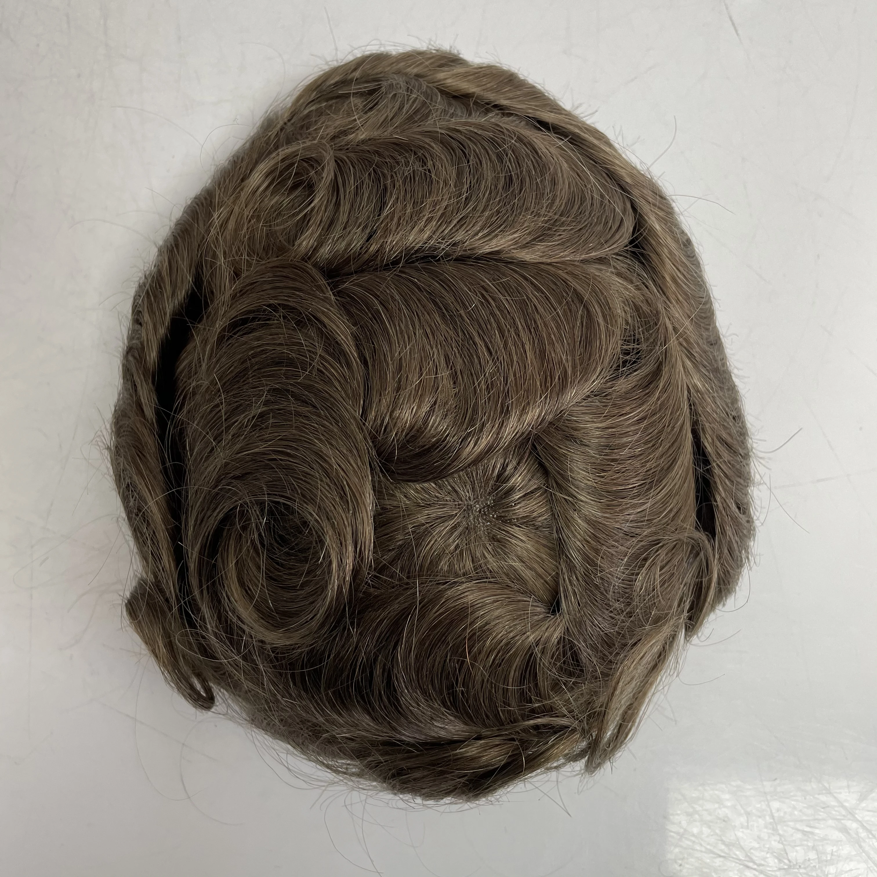 6# Pu With Front Lace Unit 8x10 Hollywood Toupee For White Men