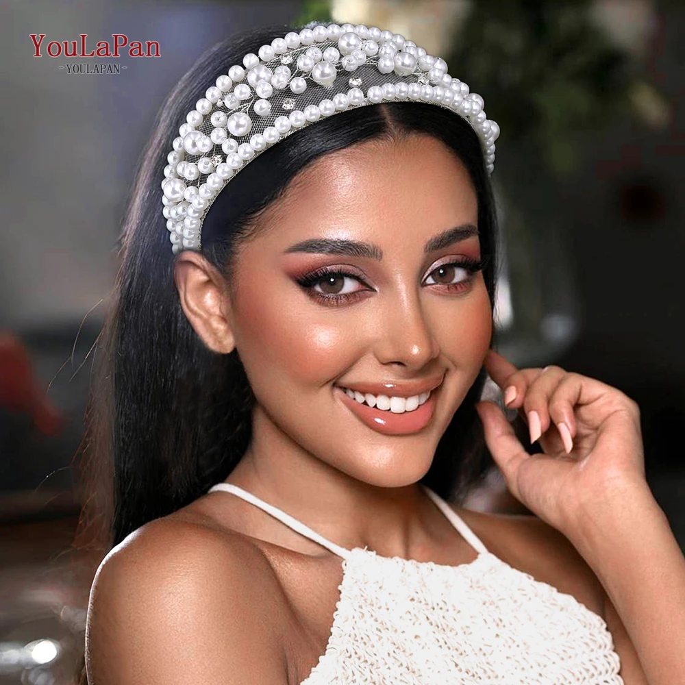 YouLaPan жемчужная повязка на голову в стиле ретро широкие аксессуары для волос