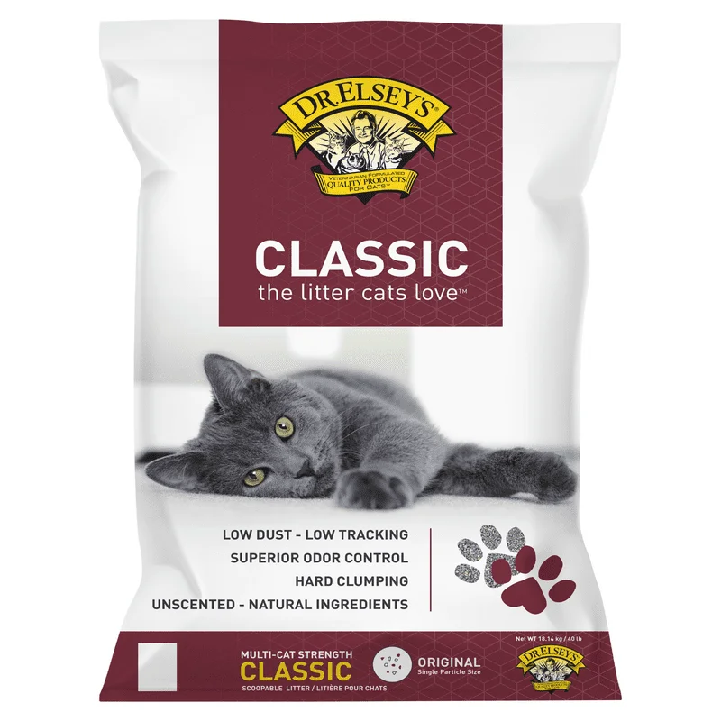 

Elsey's Precious Cat Classic Multi-Cat Clumping Unscented Clay Cat Litter, 40lb Bag Peine para gato Kitten supplies Bozal para g