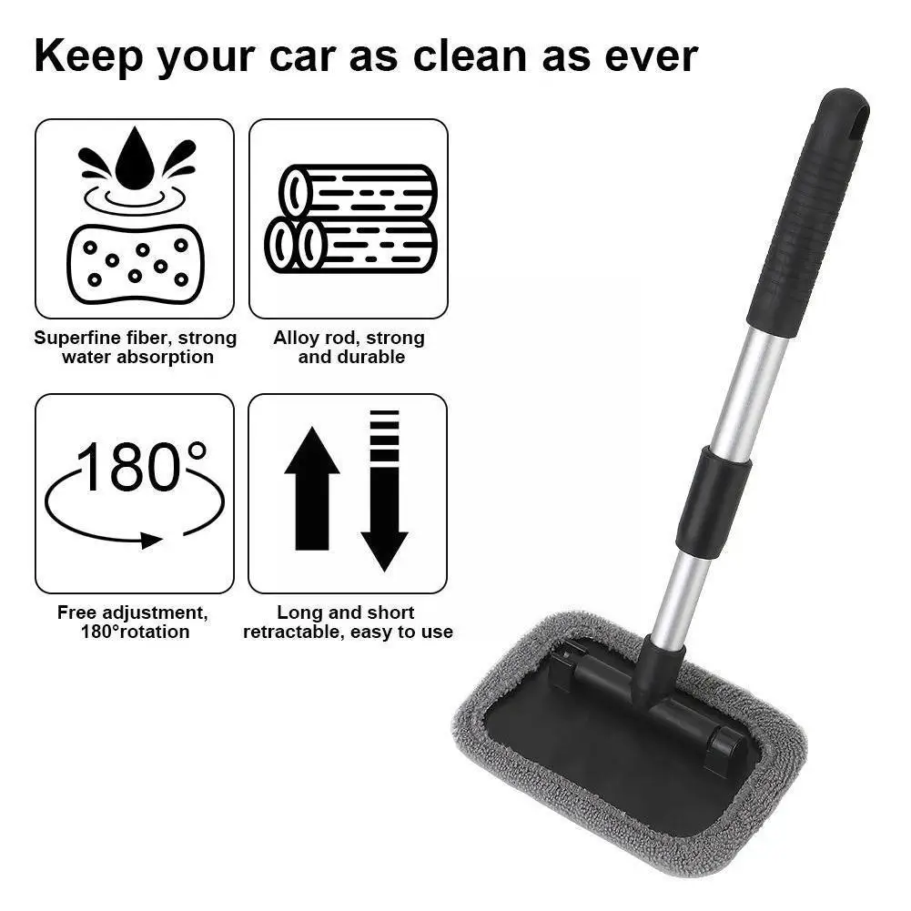 

Car Mop Cleaning Windshield Fog Cleaning Tool Cloth Brush Auto Glass Duster Home Washing Wipe Office Rag V3e3