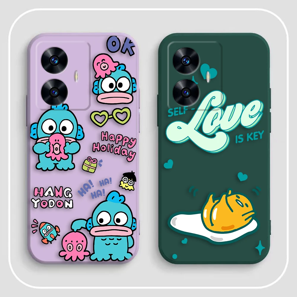 Чехол для телефона Hangyodon G-Gudetama Egg Realme C65 C63 C53 C35 C55 C33 C30 C21Y C20 C12 C11 GT 2 XT NARAO 20 30 50 Funda