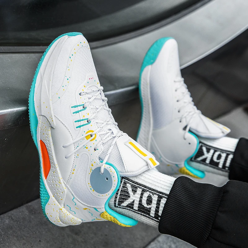 2023 Casual fashion high-quality fluorescent breathable actual game basketball shoes 36-45