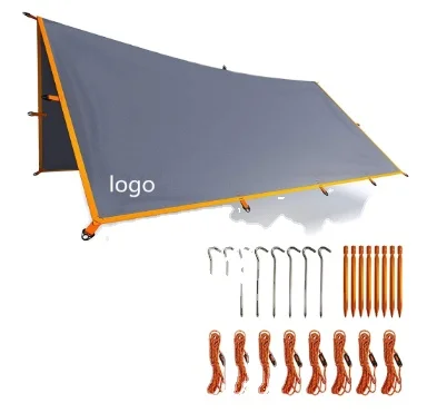 Палатки для кемпинга на природе брезент от дождя и мух 210T нейлоновый Рипстоп