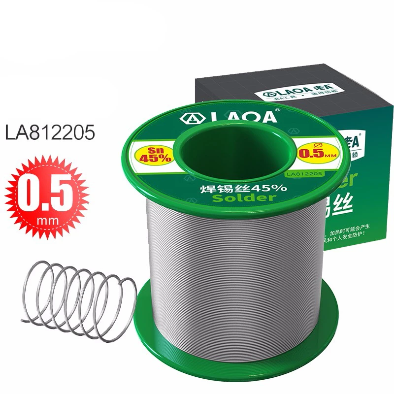 

LAOA0.5 0,8 1,0 1,5 2,0 мм припой проволока 45% Оловянное содержание канифоли сердечник флюс Оловянная проволока 350 г