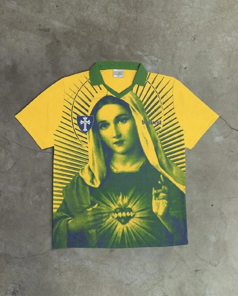 Футболка-поло в стиле Харадзюку