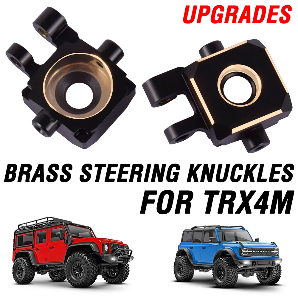 

Brass Knuckles Steering Block Steering Knuckle for Traxxas TRX-4M 1/18 Upgrades Parts RC Crawler Accessories Bronco Defender 22g
