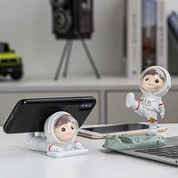 creative cartoon cute space astronaut ornament universal desktop mobile phone desk holder stand for iphone ipad tablet cell gift