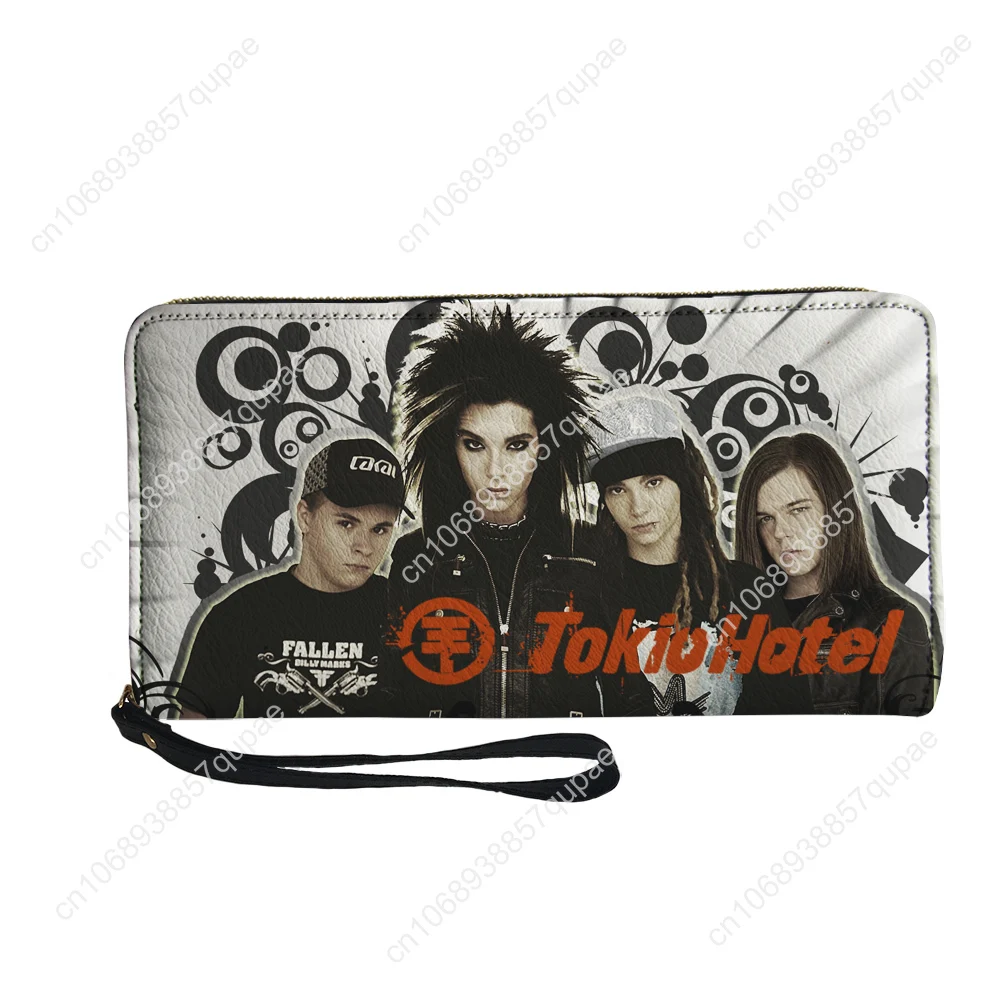 Фото Tokio Hotel Rock Band Кошелек на заказ Мужской женский подростковый длинный кошелек на молнии с двойным принтом Портативный кошелек Подарочная сумка №3