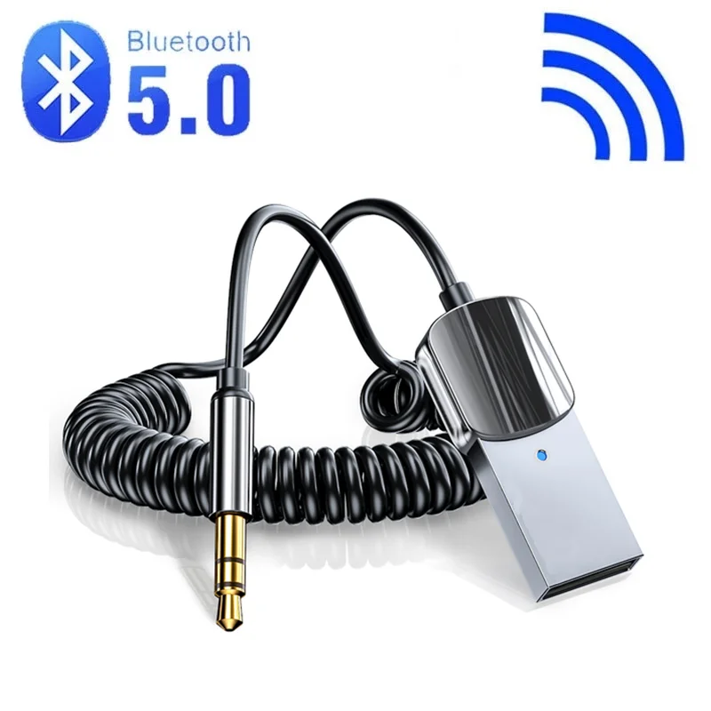 

USB Bluetooth вспомогательный адаптер USB к разъему 3,5 мм аудио беспроводной комплект громкой связи для автомобильного стереоприемника USB передатч...