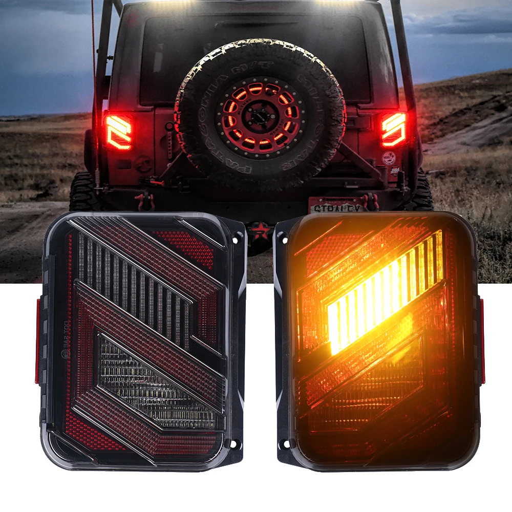 

For JK Wrangler LED Taillight Tail Lamp For Jeep Wrangler JK JKU 2007-2017 Car Rear Parking Back Up Reverse Brake Lights