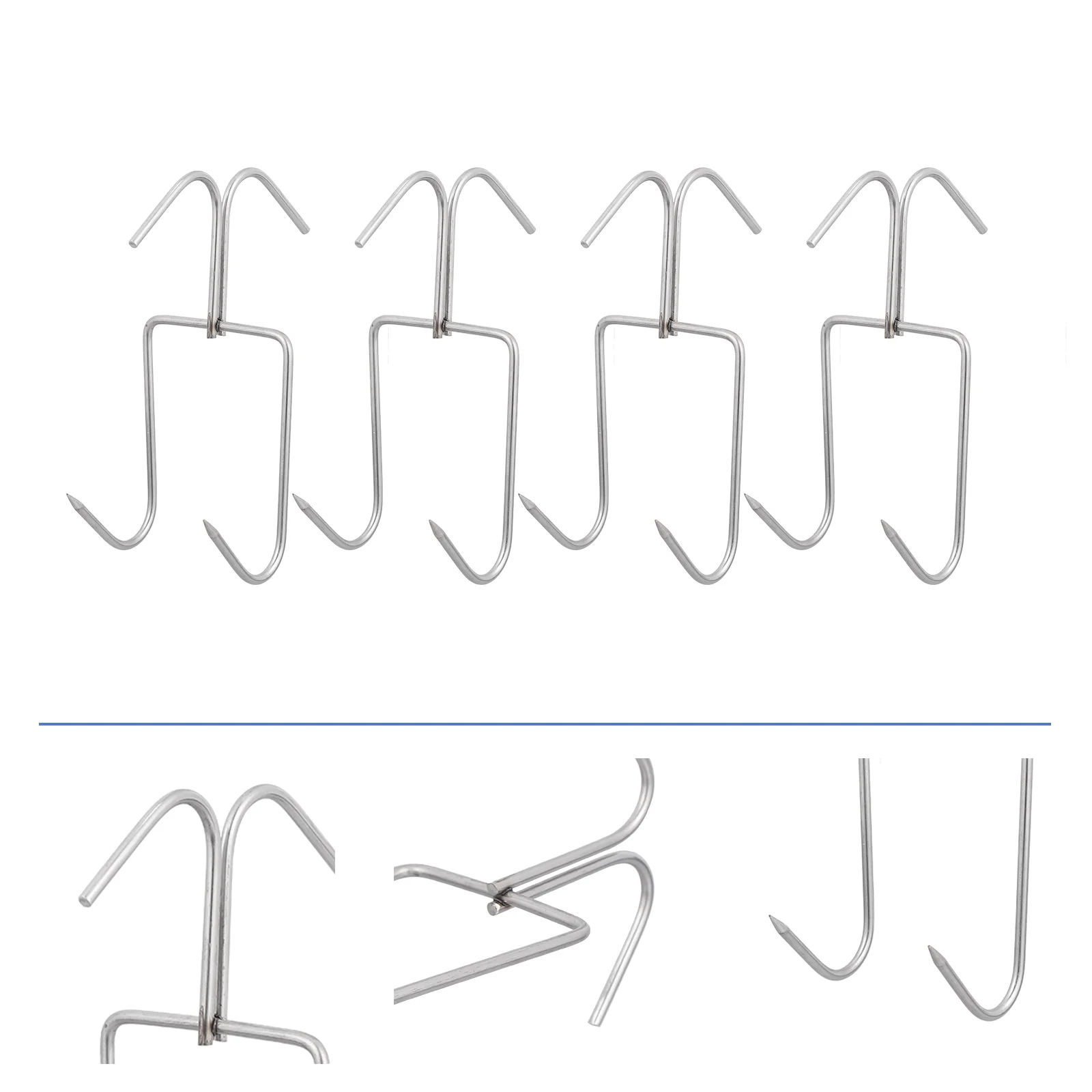 

Hooks Meat Hook Smoker Hanger Butcher Bacon Stainless Duck Roast Steel Processing Kitchen Sausage Hanging Pot Chicken Hangers