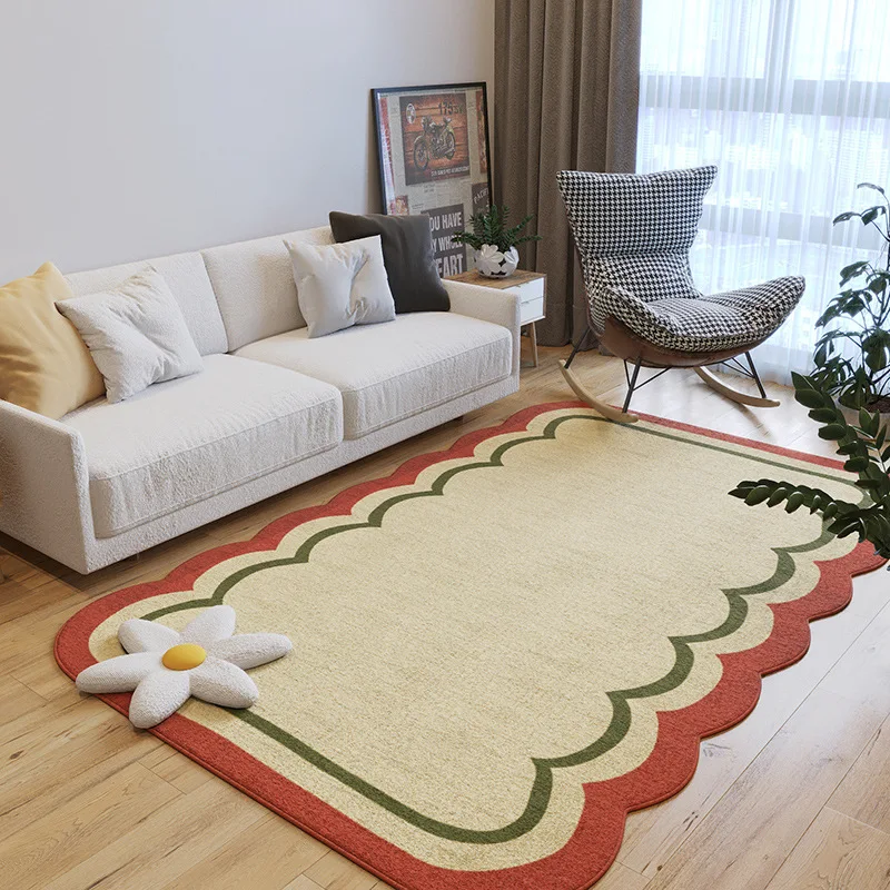 

Ins Simple Geometric Carpet Large Soft Kids Play Area Rugs for Home Living Room Bedroom Bedside Sofa Floor Mat Non-slip Door Mat