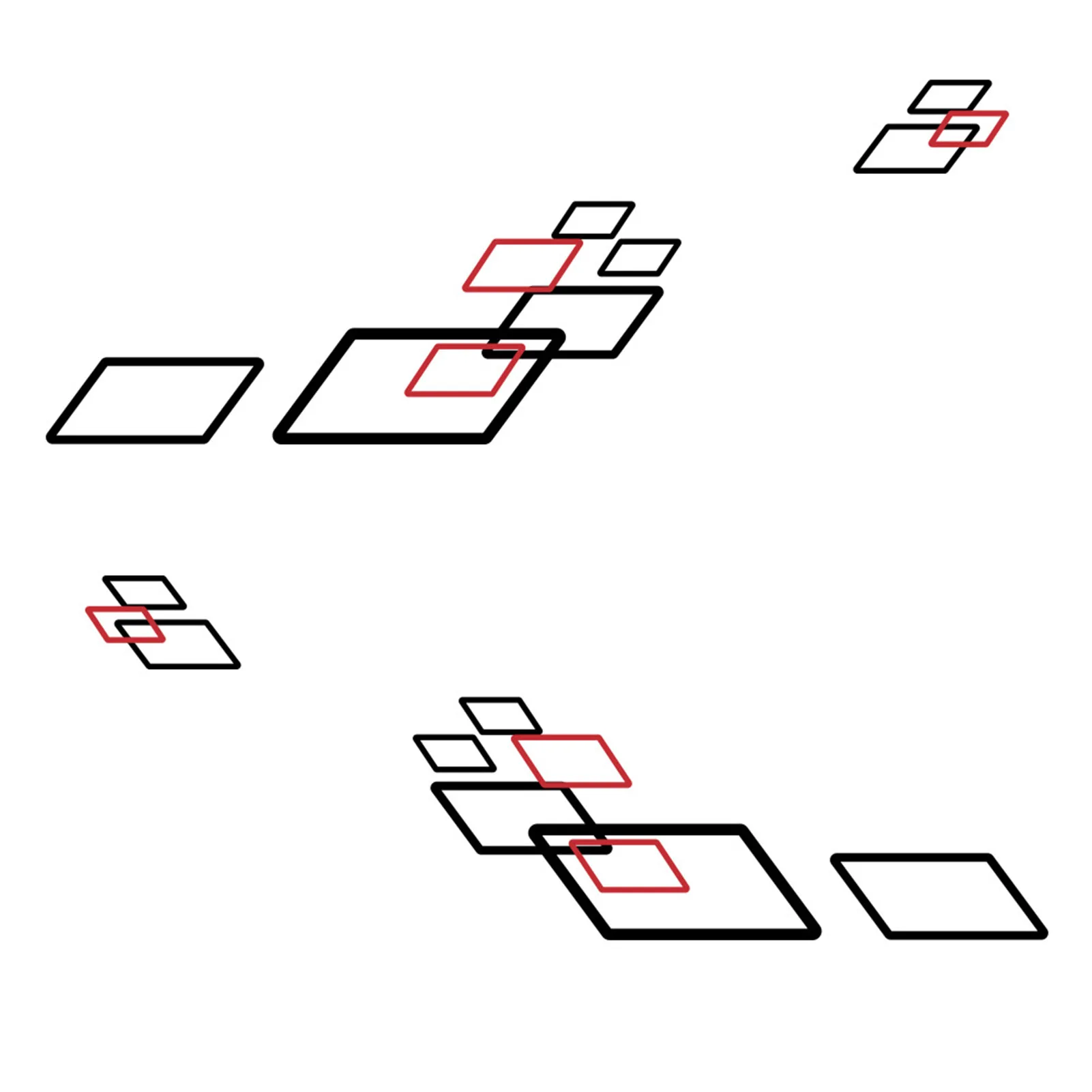 

Геометрические узоры, автомобильная наклейка s для автомобиля, наклейка на окно, автомобильная наклейка, 2 шт. с четырехсторонними узорами, н...