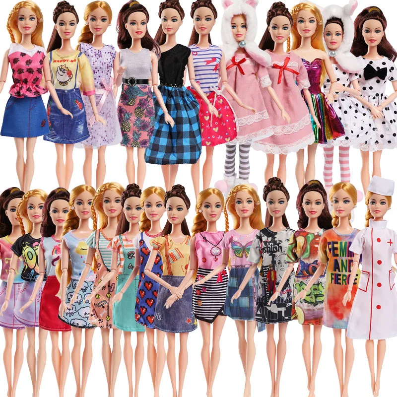 Kieka-Conjunto de ropa informal para muÃ±eca Barbie, conjunto de Top y pantalones...