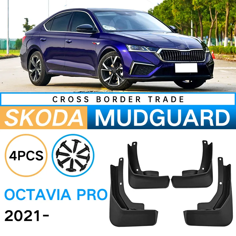 

For SKODA Octavia PRO 2021 Set Molded Car Mud Flaps Mudflaps Splash Guards Fender Automotive Exterior Accessories