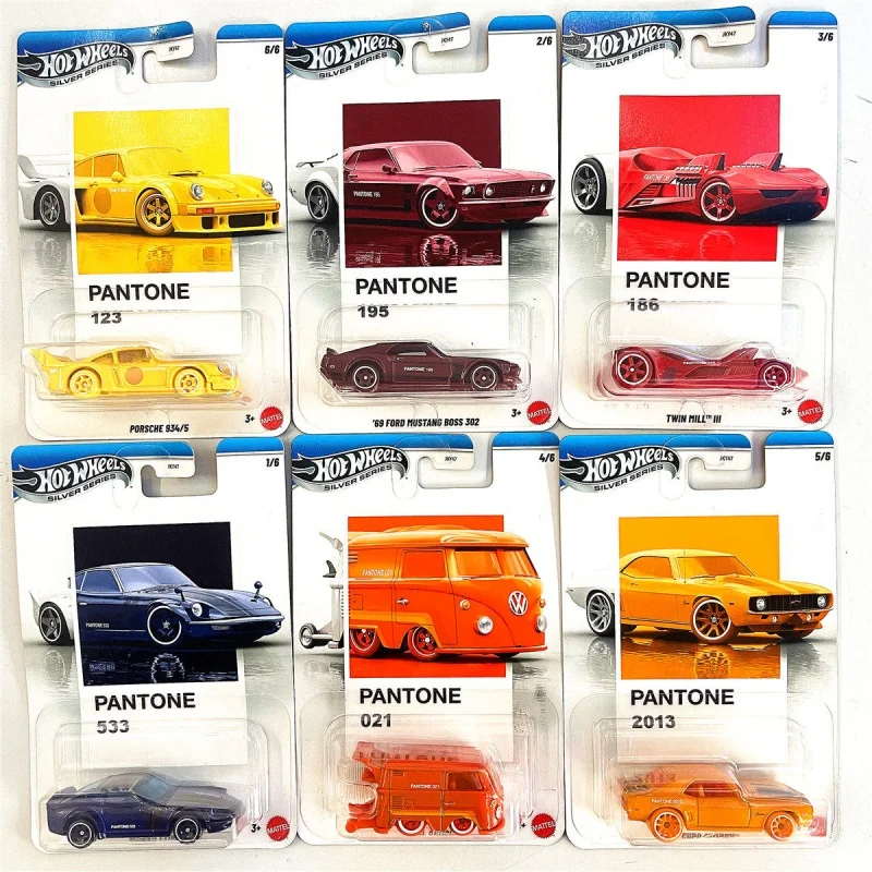 Фото Коллекционная модель автомобиля Hot Wheels Jky47 — серия Pantone Artist Color — Nissan, масштаб 1:64, литая под давлением, из сплава, подарок для коллекционеров и любителей хобби №1