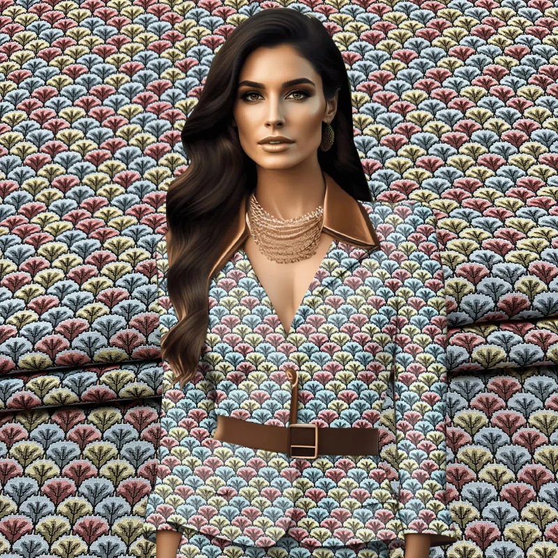 Жаккардовый жаккардовый жакет с узором в виде ракушек европейский и