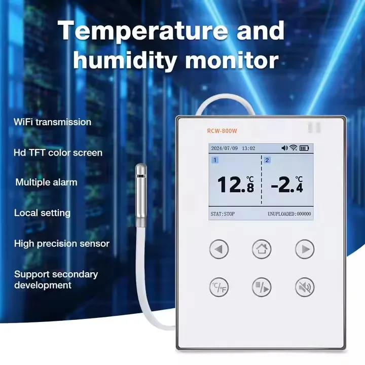 Фото Цифровой регистратор данных HEDAO RCW-800W Мониторинг температуры и влажности Подключение 2g/4g/Wi-Fi №2