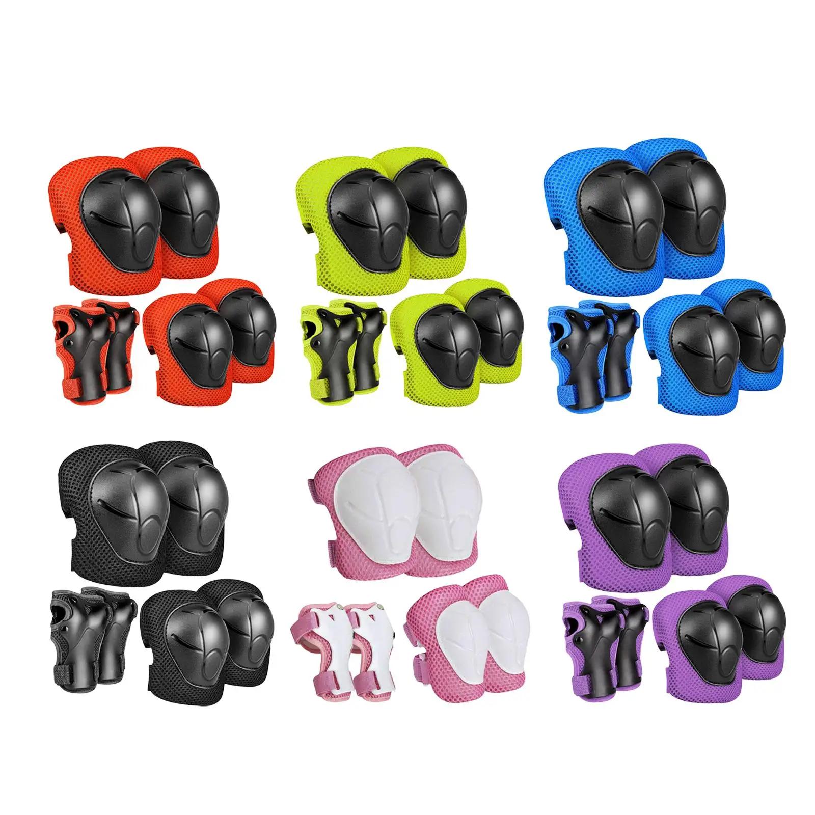 

Protective Child Gear Set Wrist Elbow Knee Pads Safe for Skateboarding Outdoor Activities Rock Climbing Rollerblading Riding