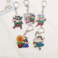 5pcslot japanese classic animation keychain cartoon cute acrylic pendant schoolbag pendant accessories car key chain