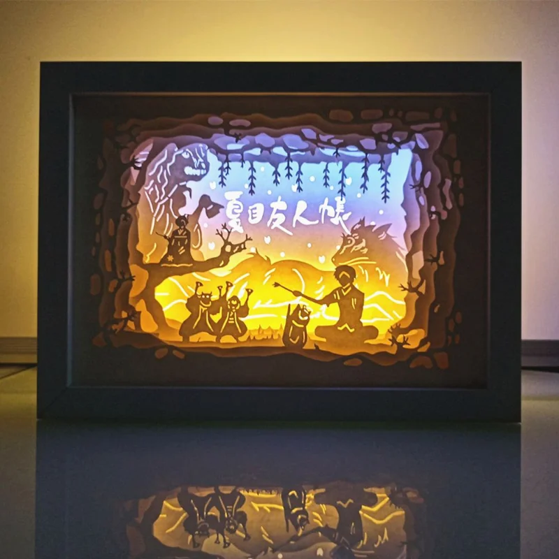 

Игрушечные фигурки из японского аниме «сделай сам», из материала нацумюююцзиньчоу, резьба по бумаге, светодиодная подсветка, украшения на д...