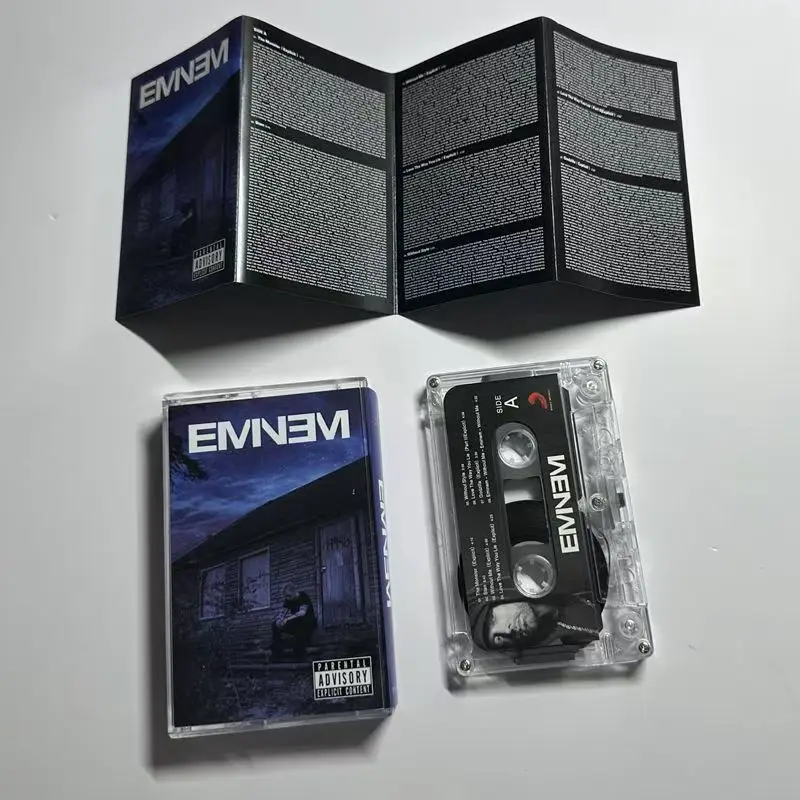 Фото Тонкая музыкальная лента Shady Eminem, лучшая коллекция, альбом, кассеты Rap God, косплей, Walkman, рекордер, автомобильный звуковой путь, коробка для вечеринки, музыка №2