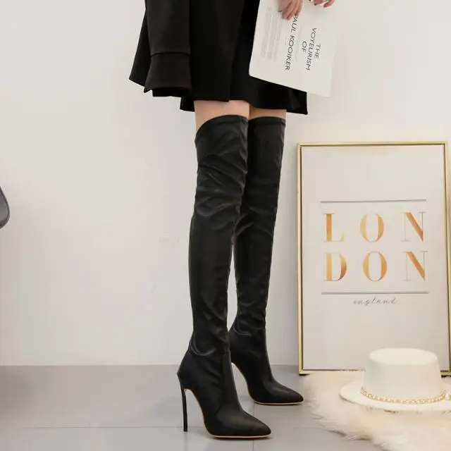 

Spring and Autumn Women's Boots 2022 European Goods Long Boots Small over the Knee Sexy Sexy Stiletto Heel High Heels boots