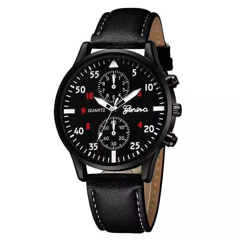 

2022 new luxury men's Business Large dial Watch quartz leather watch