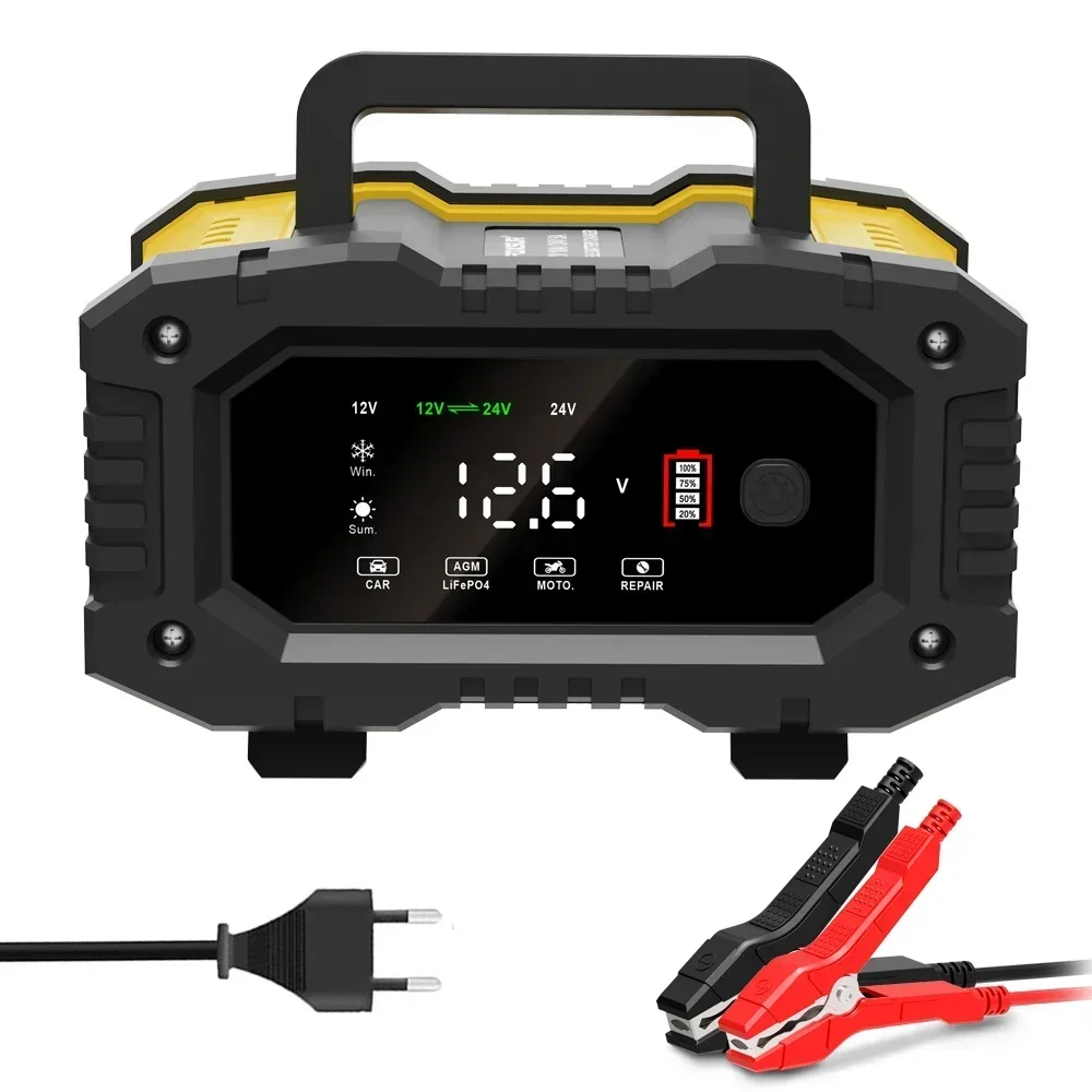 Зарядное устройство FOXSUR для автомобильных и мотоциклетных аккумуляторов 12 в 24 10