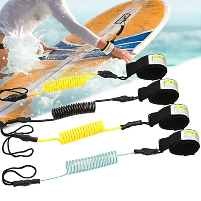 

Surfing Leashes Coiled TPU Surfboard Ankle Strap Surfing Accessories Stand-Up Paddle Board Hand Rope Surfboard Leash