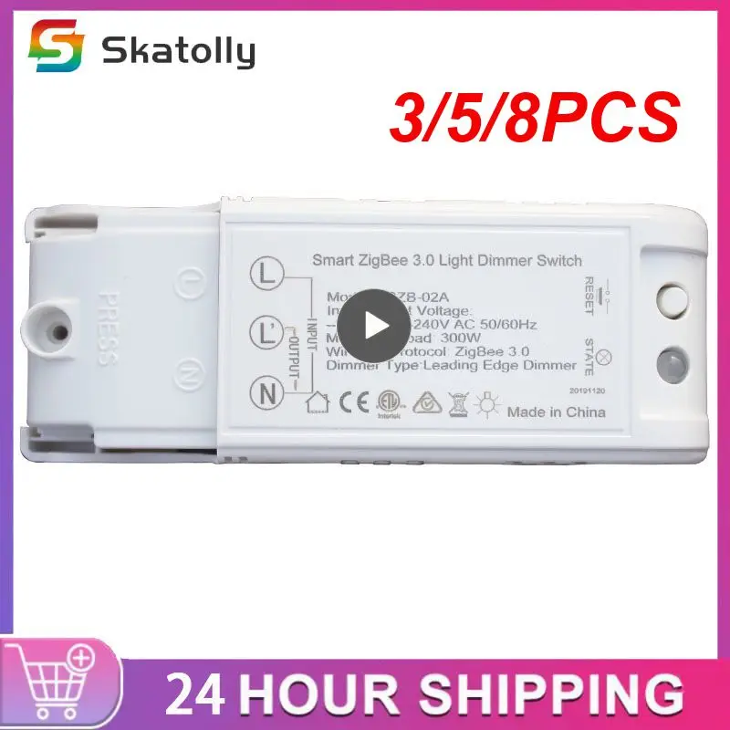 

3/5/8PCS Home Automation And Voice Control Light Switch 300w Zigbee Dimmer Open Circuit Protection Dimmer Module Easy To Install