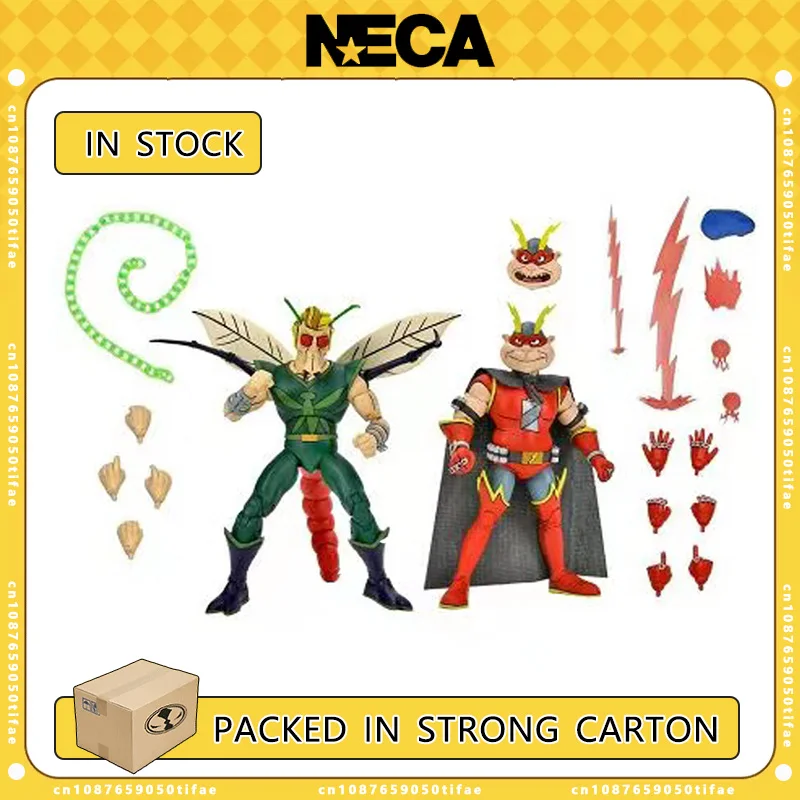 NECA Toys TMNT Bugman And Electrozapper 7 ''фигурки оригинальные аниме куклы модель гаражные