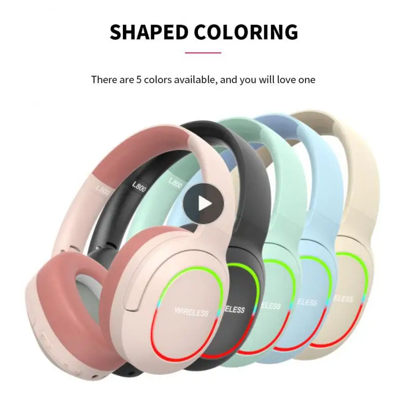 

Wireless Headset Music Earphone Noise Cancelling Foldable Wireless Headphones Luminous Hifi Sound Tws Earphones