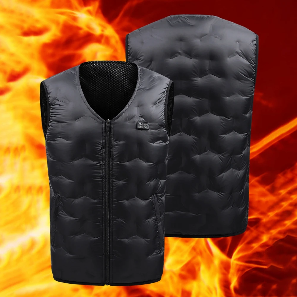 

Жилет с подогревом через USB, умная куртка с электрическим подогревом, перезаряжаемый терможилет для мужчин и женщин, трехступенчатая одежда с постоянной температурой