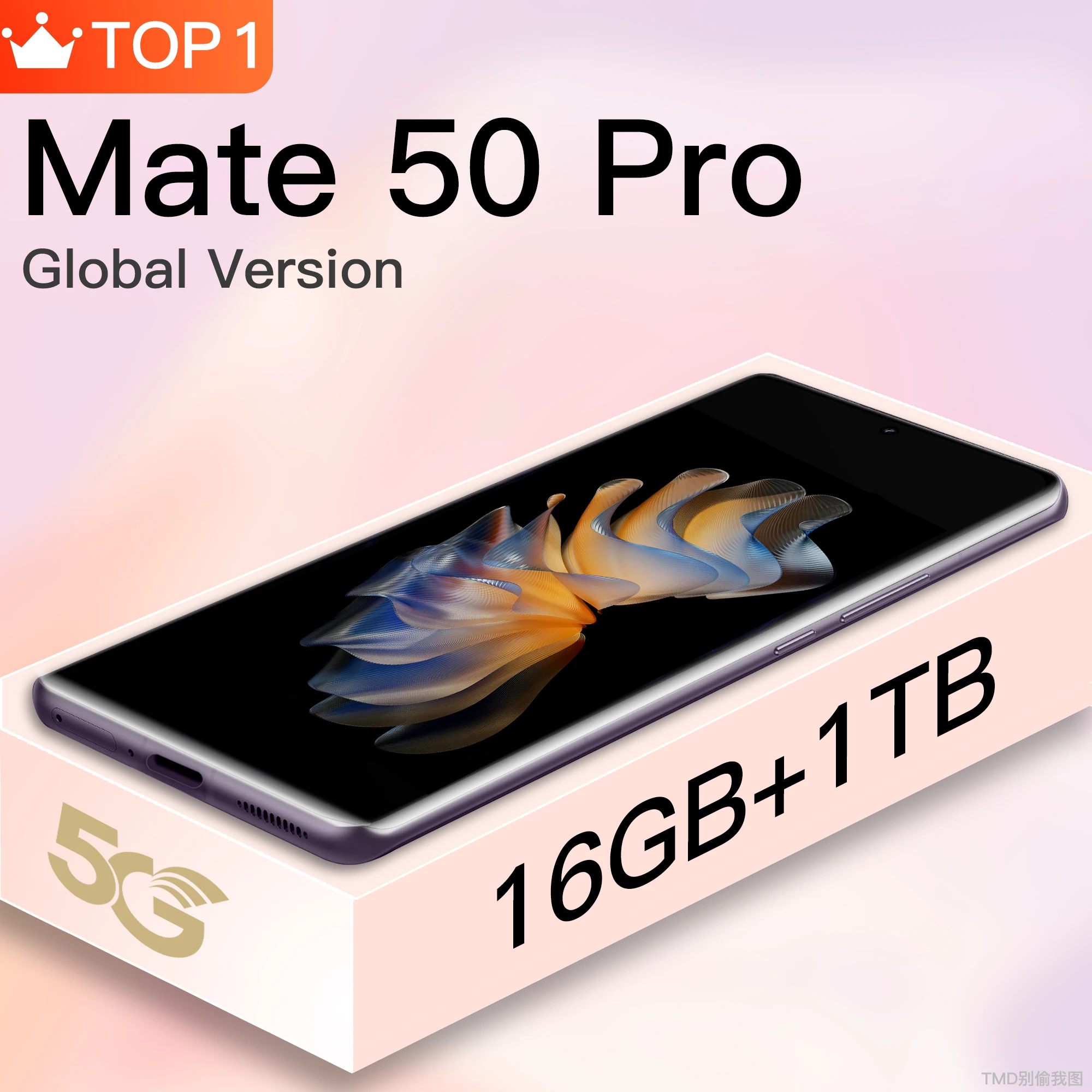 

Global Version Mate50 Pro Smartphone Snapdragon 8Gen1 16GB 1TB HD Screen Mobile Phone 6.8Inch Cellphone 32+48MP Camera Android12