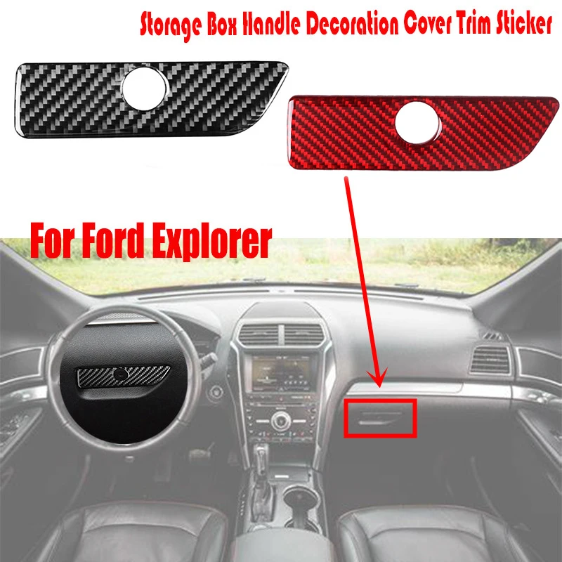 

Автомобильные аксессуары из углеродного волокна LHD для Ford Explorer 2013-2018, интерьерная ручка, декоративная крышка, наклейка